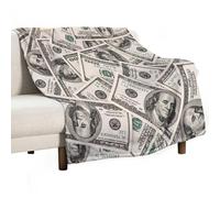Anceky Couverture en Polaire légère avec Motif Billets de Cent Dollars américains, idéale pour Le canapé, Le lit, la Maison, Le Salon, 101 x 127 cm