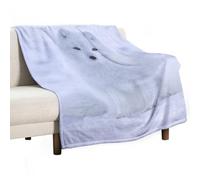 Anceky Couverture Polaire légère en Peluche avec Motif de Renard Arctique dans la Neige, idéale pour Le canapé, Le lit, la Maison, Le Salon, 140 x 178 cm