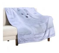 Anceky Couverture Polaire légère en Peluche avec Motif de Renard Arctique dans la Neige, idéale pour Le canapé, Le lit, la Maison, Le Salon, 101 x 127 cm