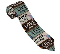 Anceky Cravate papillon « Vivre, Rire, Aimer » pour homme, idéale pour un mariage ou une fête.