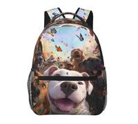 Anceky Des chiens prennent un selfie, des papillons volent autour. Sac à dos de voyage, sac à dos pour ordinateur portable, sac à dos décontracté pour hommes et femmes.