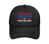 Anceky Directeur des Feux d'artifice « Je Cours, tu Cours » Casquette de Baseball Ajustable