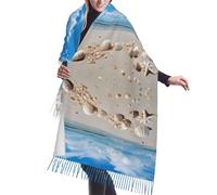 Anceky Écharpe à franges style rétro pour femme, jolie plage, printemps, automne, hiver, chaude, douce, poncho, châle pour femme