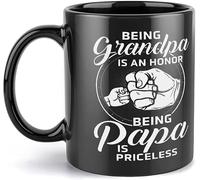 Anceky Être grand-père est un honneur, être papa n'a pas de prix, papas grands-pères 11 oz en céramique meilleur ou souvenir.