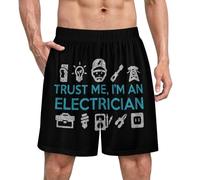 Anceky Faites-Moi Confiance, Je suis Un électricien. Boxer de Pyjama en Satin pour Homme, Sensation de Soie, sous-vêtement de détente