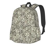 Anceky Faux billets de 100 dollars, argent fictif, sacs à dos de voyage, sac à dos léger pour ordinateur portable, sac à dos de sport en plein air, grand sac avec bandoulière réglable, sacs à main