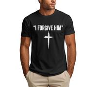Anceky Je Lui pardonne Chapeaux Foi chrétienne Jésus Amour Mémoire Charlie Kirk T-Shirt
