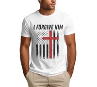 Anceky Je Lui pardonne Chapeaux Foi chrétienne Jésus Amour Mémoire Charlie Kirk T-Shirt