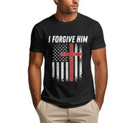 Anceky Je Lui pardonne Chapeaux Foi chrétienne Jésus Amour Mémoire Charlie Kirk T-Shirt