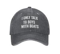 Anceky Je ne Parle qu'aux garçons Qui Ont des Bateaux - Chapeaux en Jean - Casquette de Baseball pour Hommes et Femmes