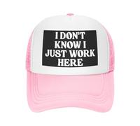 Anceky Je ne Sais Pas, Je Travaille Juste Ici, Chapeau en Maille, Casquette de Camionneur, Casquette de Baseball pour Hommes et Femmes