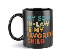 Anceky Mon gendre est mon enfant préféré, drôle de fils pour belle-mère, tasse à café - Idée d'anniversaire amusante pour maman, papa, mari, femme - Tasse à café 11 oz, tasse à thé noire