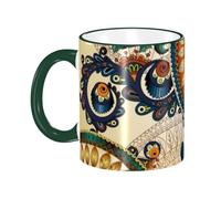 Anceky Mug à café Mandala Flowers en céramique avec anse, tasse à thé, tasse à café, tasse à boire pour femmes et hommes