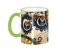 Anceky Mug à café Mandala Flowers en céramique avec anse, tasse à thé, tasse à café, tasse à boire pour femmes et hommes