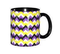 Anceky Mug en céramique arc-en-ciel 325 ml (11 oz) compatible micro-ondes, pour femmes et hommes, idéal pour les personnes non binaires, LGBT, gays et lesbiennes. Convient également pour le thé.