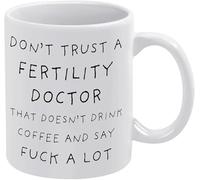 Anceky Ne faites pas confiance à une fertilité qui ne boit pas de café et tasse bohème blanche de 325 ml - Tasse à café et à thé mignonne - Tasses à café en céramique pour femmes et hommes