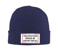 Anceky on m'a Dit qu'il y aurait Justice. Bonnet tricoté pour Femmes et Hommes.