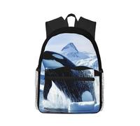 Anceky Orque photoréaliste bondissant hors des eaux glacées. Sac à dos compact et décontracté, sac de voyage unisexe.