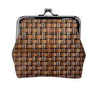 Anceky Petit Portefeuille de Voyage en Osier tissé avec Impression quadrillée, Pochette compacte pour Les Aventures en Camping et Les Sorties de pêche