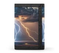 Anceky Petit Portefeuille pour Femmes et Hommes avec Porte-clés, Porte-Cartes de crédit Fin à Trois Volets bloquant Les RFID, Pince à Billets Cloud, Portefeuille de Voyage avec Poche à Monnaie Zipp