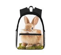 Anceky Photo d'un lapin brun sur fond blanc. Sac à dos compact et décontracté, idéal pour les voyages et unisexe.