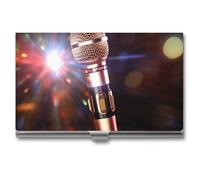 Anceky Porte-Cartes de Visite avec Microphone karaoké, Fin, Multi-Portefeuille, pour Cartes de crédit et d'identité, pour Hommes et Femmes