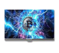 Anceky Porte-Cartes de Visite Fin avec Impression Bitcoin pour Hommes et Femmes