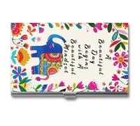 Anceky Porte-Cartes de Visite Mince pour Hommes et Femmes « Une Belle journée Commence par Un bel état d'esprit »