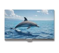 Anceky Porte-Cartes de Visite Motif Dauphin Sauteur, pour Femme ou Homme
