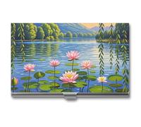 Anceky Porte-Cartes de Visite Willow Willow Lotus, Fin, Multi-Portefeuille, étui pour Cartes de crédit et d'identité, pour Hommes et Femmes