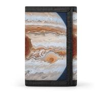 Anceky Portefeuille à Trois Volets avec 8 emplacements pour Cartes et Pince à Billets - Jupiter Great Red Spot, Portefeuille Fin et Compact pour Hommes et Femmes