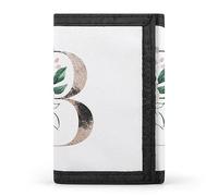 Anceky Portefeuille à Trois Volets avec Monogramme Floral et Lettre B en Or Rose, élé Porte-Monnaie avec Porte-clés, Porte-Cartes de crédit pour factures, reçus, Femmes et Hommes, 12,7 x 8,4 x 5,1 cm