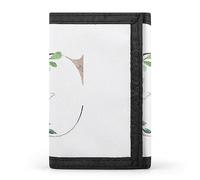 Anceky Portefeuille à Trois Volets avec Monogramme Floral et Lettre C en Or Rose, élé Porte-Monnaie avec Porte-clés, Porte-Cartes de crédit pour factures, reçus, Femmes et Hommes, 12,7 x 8,4 x 5,1 cm