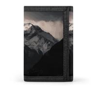 Anceky Portefeuille à Trois Volets White Black Mountain Under The Sky, Porte-Cartes de crédit Fin, élé et Compact, idéal pour la Poche Avant.