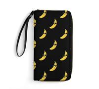 Anceky Portefeuille de Voyage pour Femme, Pochette pour téléphone à Fermeture éclair, Portefeuille en Corde Portable, idéal pour Les Affaires, Motif Banane Triste et Amusante