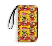 Anceky Portefeuille de Voyage pour Hommes et Femmes, intérieur Multicouche, Format Corde Portable, idéal pour Les Vacances, saveur Soupe de Nouilles Ramen au bœuf