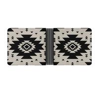 Anceky Portefeuille en Cuir Compact et raffiné à Motif Sud-Ouest, Porte-Monnaie Portable pour l'extérieur