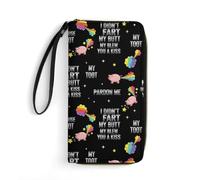 Anceky Portefeuille en Cuir Multicouche résistant à l'eau avec Motif cochons Roses « Je ne t'ai Pas envoyé de Baiser » pour Homme, Format Corde Portable pour Un Usage Quotidien