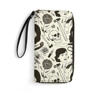 Anceky Portefeuille en Cuir Portable de Grande capacité avec Motif True Crime et Corde