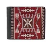 Anceky Portefeuille en Cuir Simple Face Tendance Native American Storm