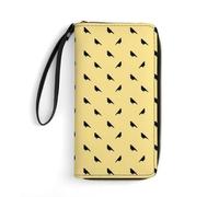 Anceky Portefeuille Homme en Cuir Noir imprimé Corbeau, Grande capacité, résistant à l'eau et Durable, idéal pour Un Usage Quotidien.