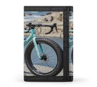 Anceky Portefeuille Homme pour Cycliste sur Route, Grande capacité, Portefeuille à Trois Volets Fin et élé avec fenêtre pour Carte d'identité