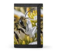 Anceky Portefeuille Honey Bee à Trois Volets, Porte-Cartes de crédit Fin et élégant, Format Poche Avant.