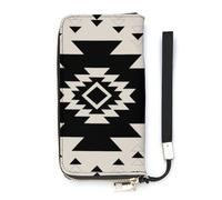 Anceky Portefeuille Long à la Mode, Motif sud-Ouest, Grande capacité