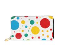 Anceky Portefeuille Long en Cuir à Pois Twister, Grande capacité, en PU Souple, avec Plusieurs emplacements pour Cartes, Poche pour téléphone et Fermeture éclair, Porte-Monnaie, élégant, Porte-Cartes