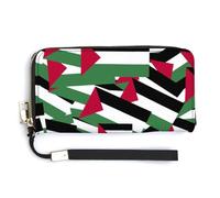 Anceky Portefeuille Long pour Homme, Motif Drapeau de la Palestine, Classique, Durable, Grande capacité, Fin, élégant, nouveauté