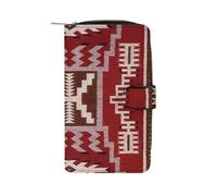 Anceky Portefeuille Multifonctionnel en Cuir Portable de Grande capacité Native American Storm