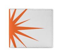 Anceky Portefeuille Orange Atomic Star Mid Modern Retro Grande capacité, Portefeuille Compact et Pratique