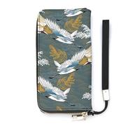 Anceky Portefeuille pour Femme avec Illustration du phénix National, Porte-Cartes, Pochette, élégant, avec dragonne, Long Portefeuille