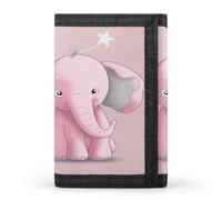 Anceky Portefeuille Rose éléphant, Fin et élégant, à Trois Volets, pour Homme et Femme. Porte-Cartes de crédit Discret et Compact. Convient aux Hommes et aux Femmes.